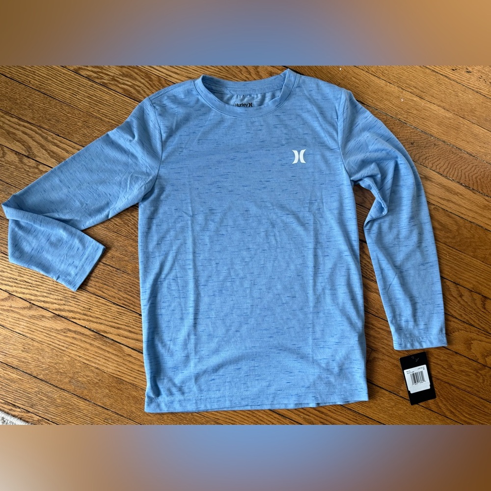 Hurley Kids Blue Long Sleeve Shirt - Size Medium - NWT
